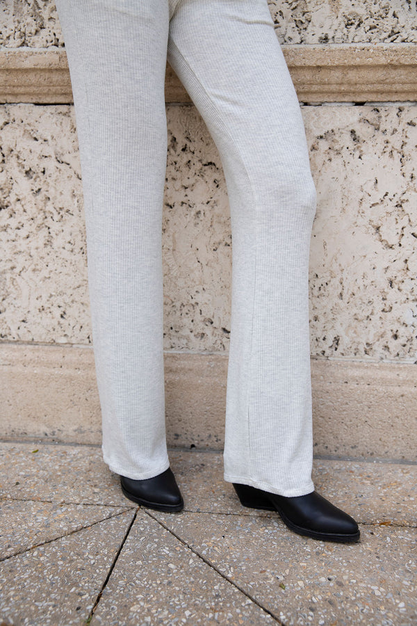 Oatmeal Baby Rib Boot Pant