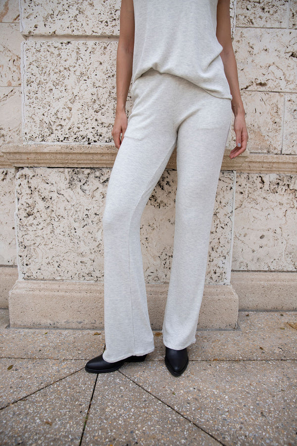 Oatmeal Baby Rib Boot Pant