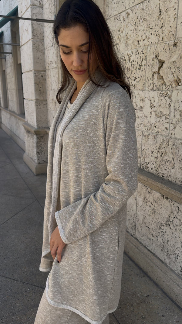 Gold Metallic Long Cardigan