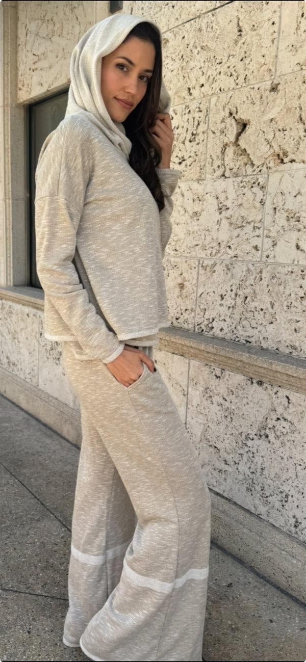 Gold Metallic Hoodie Top