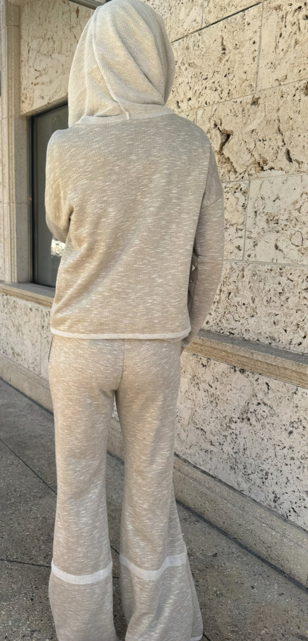 Gold Metallic Hoodie Top