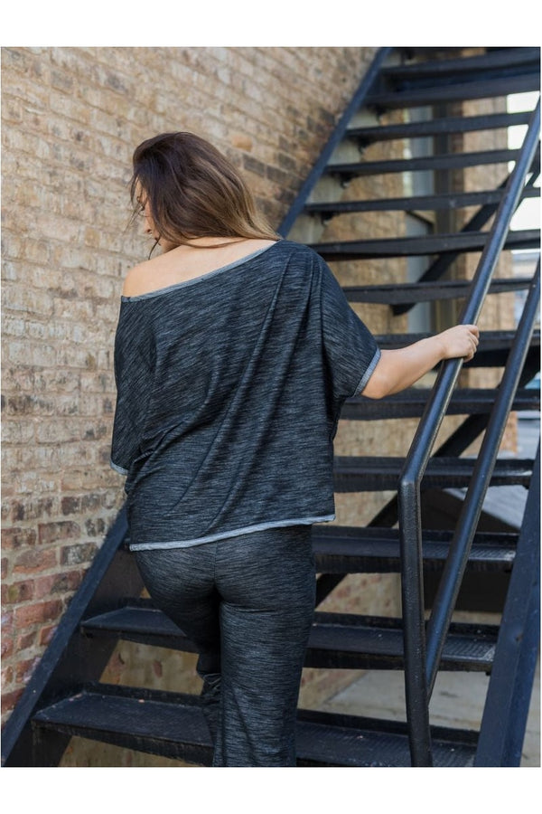 Striated Denim T Top