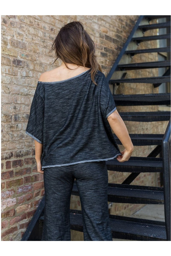 Striated Denim T Top