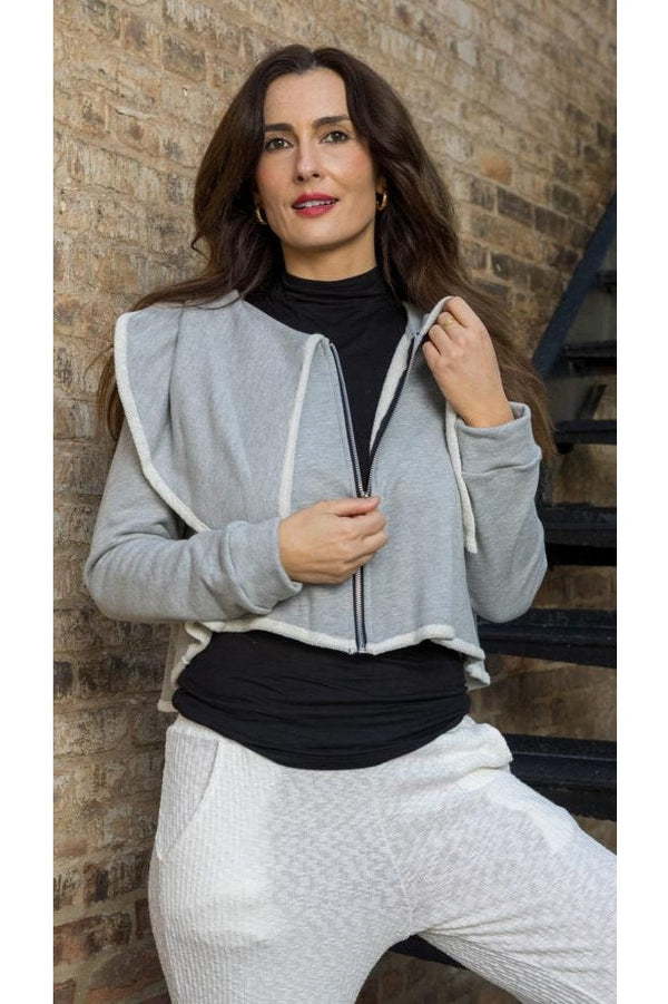 Sweatshirt Zipper Crop